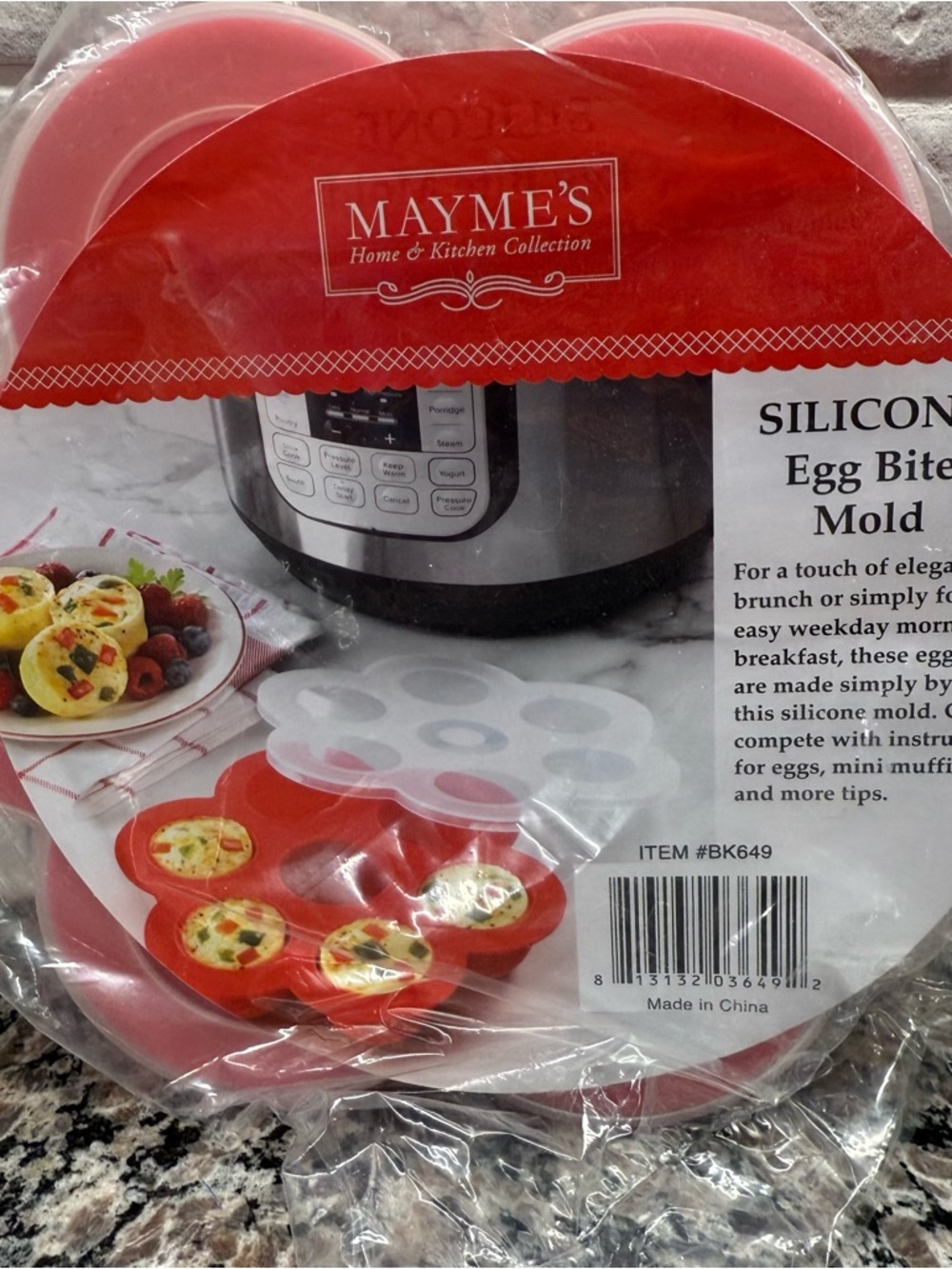 MAYME'S Silicone Egg Bites Mold - Red
